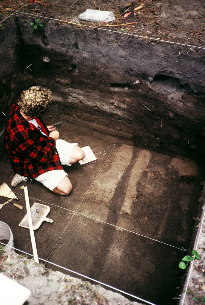 Excavating one of the original houses