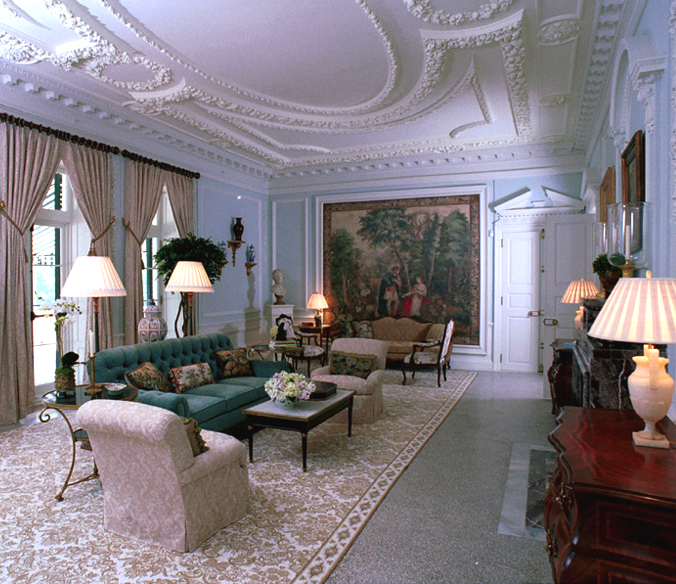 The Mount's drawing room after restoration. Photographer: Jon Crispin