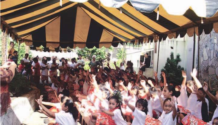 A performance at a heritage camp in American Samoa