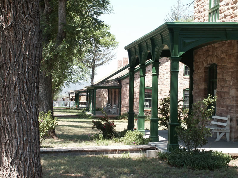 The restored former Officers' Row is one of the historic resources preserved on the White Mountain Apache lands.