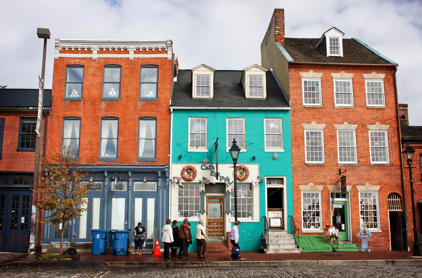 Historic buildings in the Fells Point neighborhood, Baltimore, MD