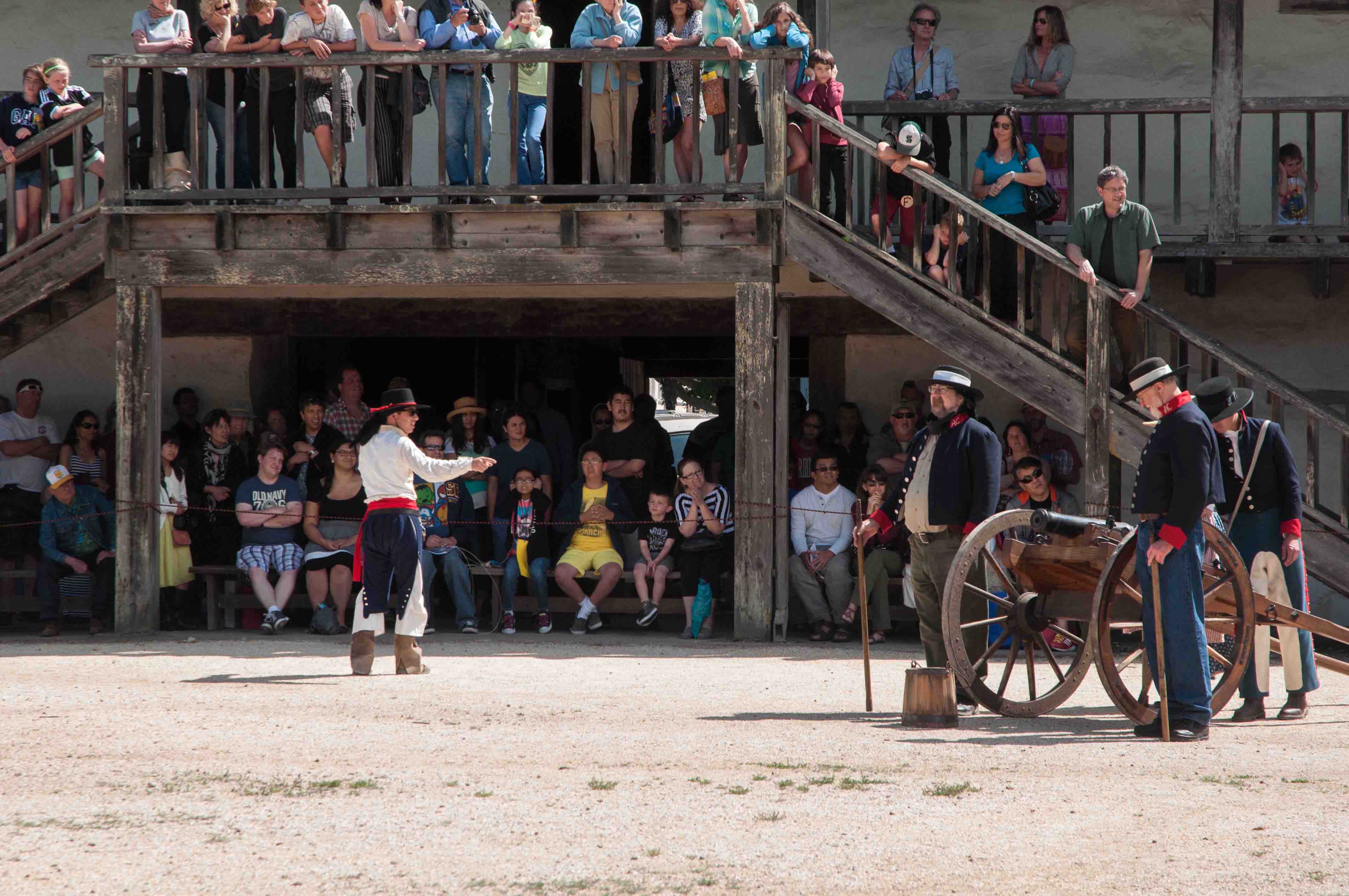 A cannon demonstration at the historic Sonoma Barracks (1836)