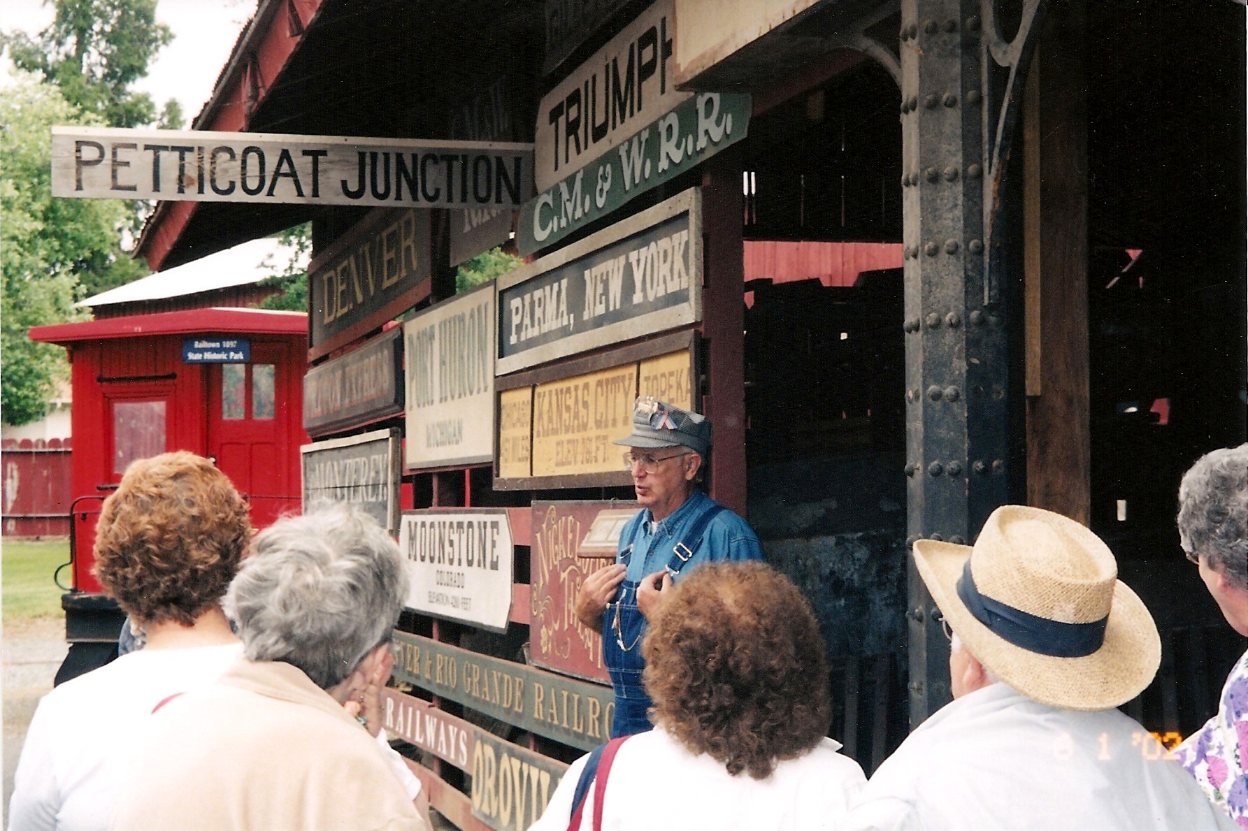 An interpreter shares the history of Railtown 1897 State Historic Park with visitors