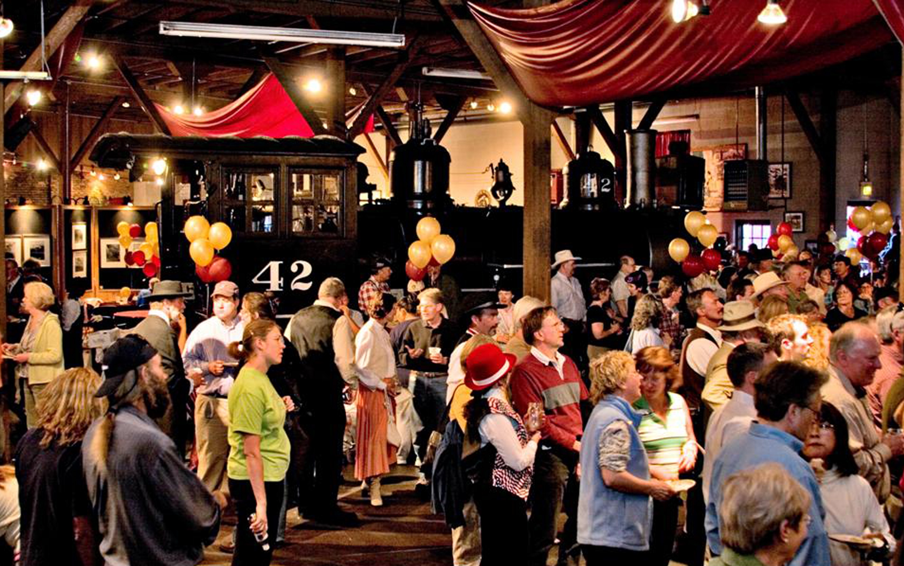 In 2006 the Durango and Silverton Railroad Roundhouse Museum served as the backdrop for Durango’s 125th anniversary celebration Founder’s Gala.
