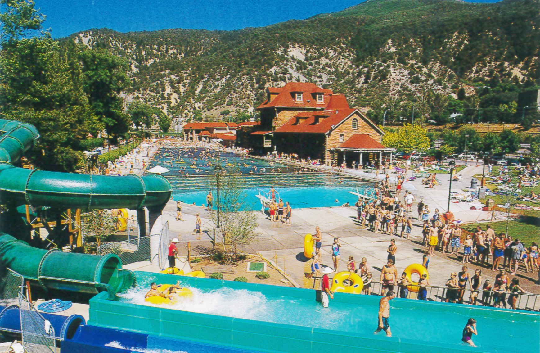 Glenwood Springs, Colorado, is home to the largest outdoor mineral hot springs pool in the world. Resort facilities were built in the 1880s.