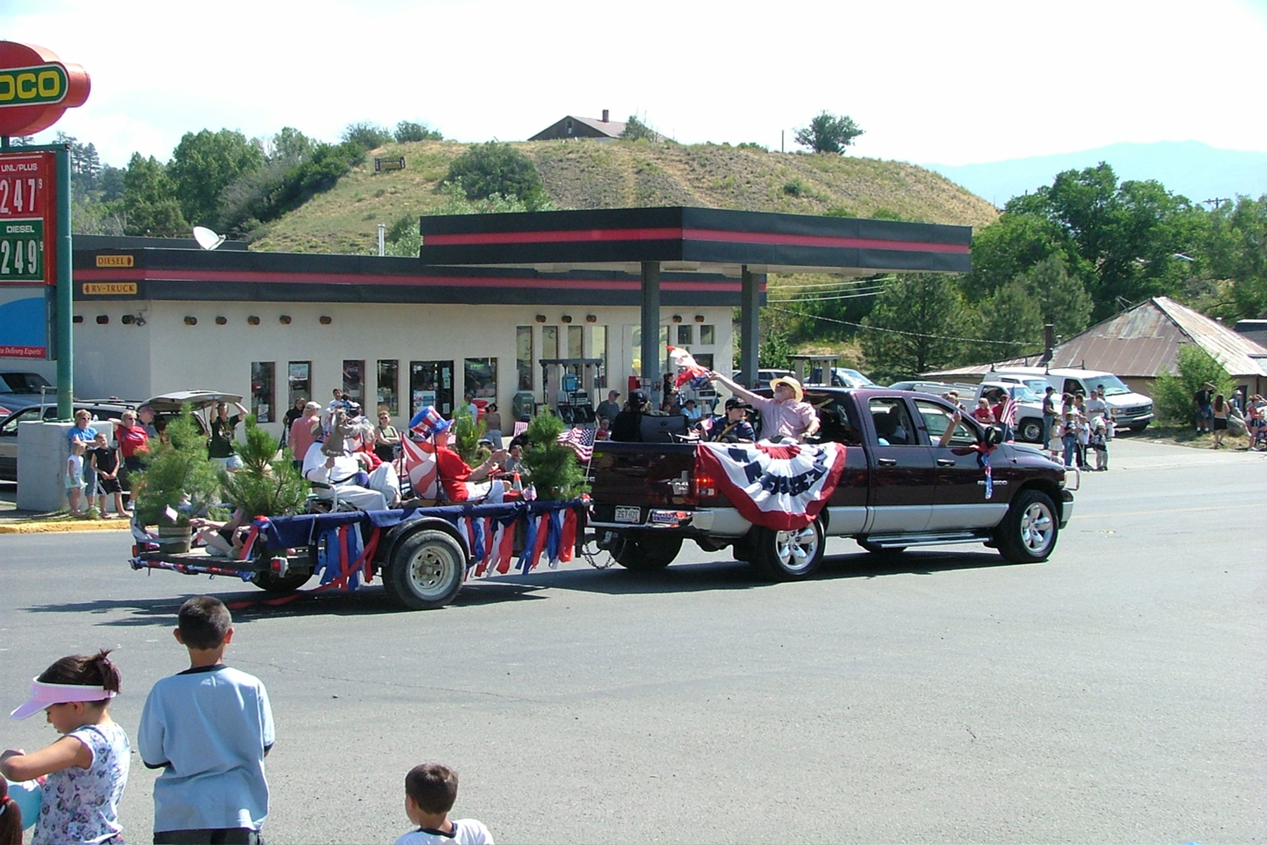 The Red Ryder Roundup Parade in Pagosa Springs, Colorado. The Red Ryder Roundup has featured a rodeo, dance, parade, carnival, and fireworks every Fourth of July since 1953.