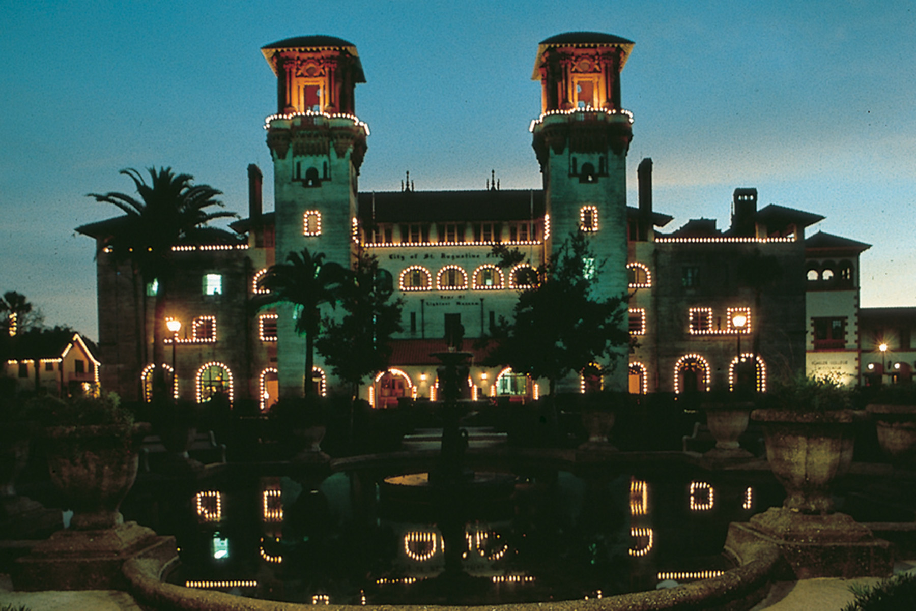 St. Augustine's City Hall is one of many buildings lit up in December and January for the Annual Nights of Lights festival.