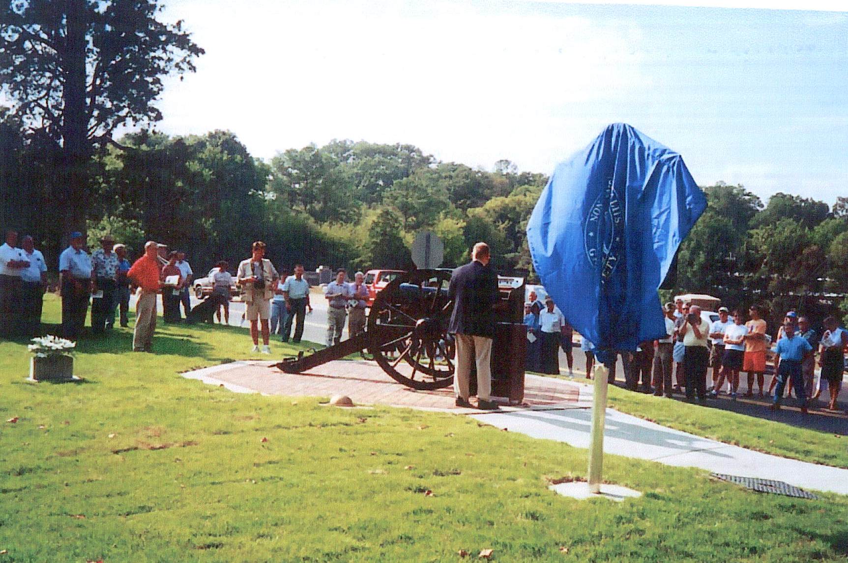 Unveiling a historic marker at the City-owned West Hill Cemetery in Dalton, Georgia