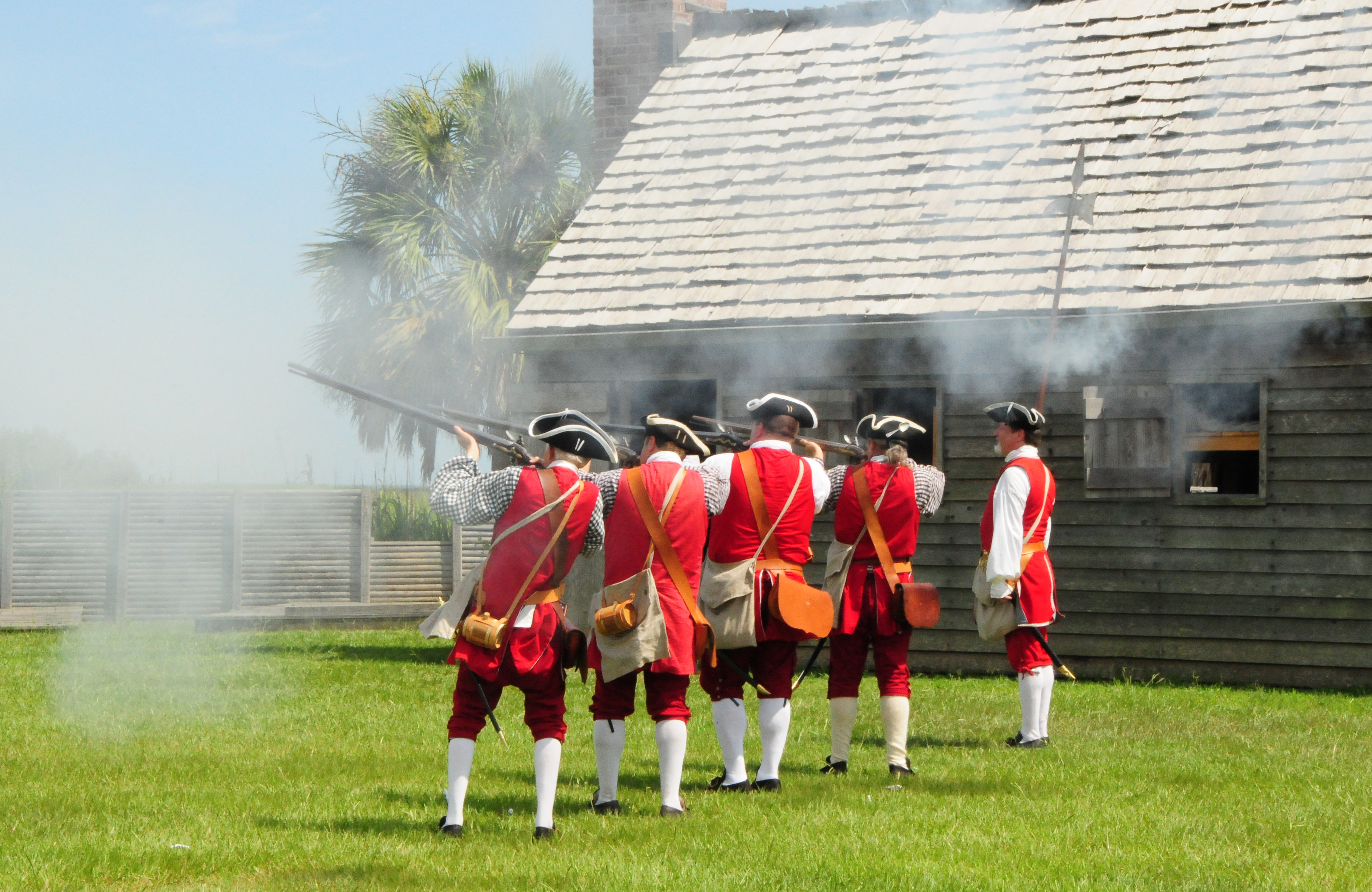Fort King George, listed on the National Register of Historic Places, hosts two major reenactments each year. The fort served as the southernmost British Colonial outpost on the Atlantic seaboard in the early 1700s, discouraging attacks from the Spanish and French.