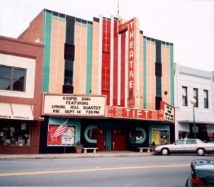 The restored Tift Theatre, an art deco style movie theater, presents concerts, plays, and dance performances.