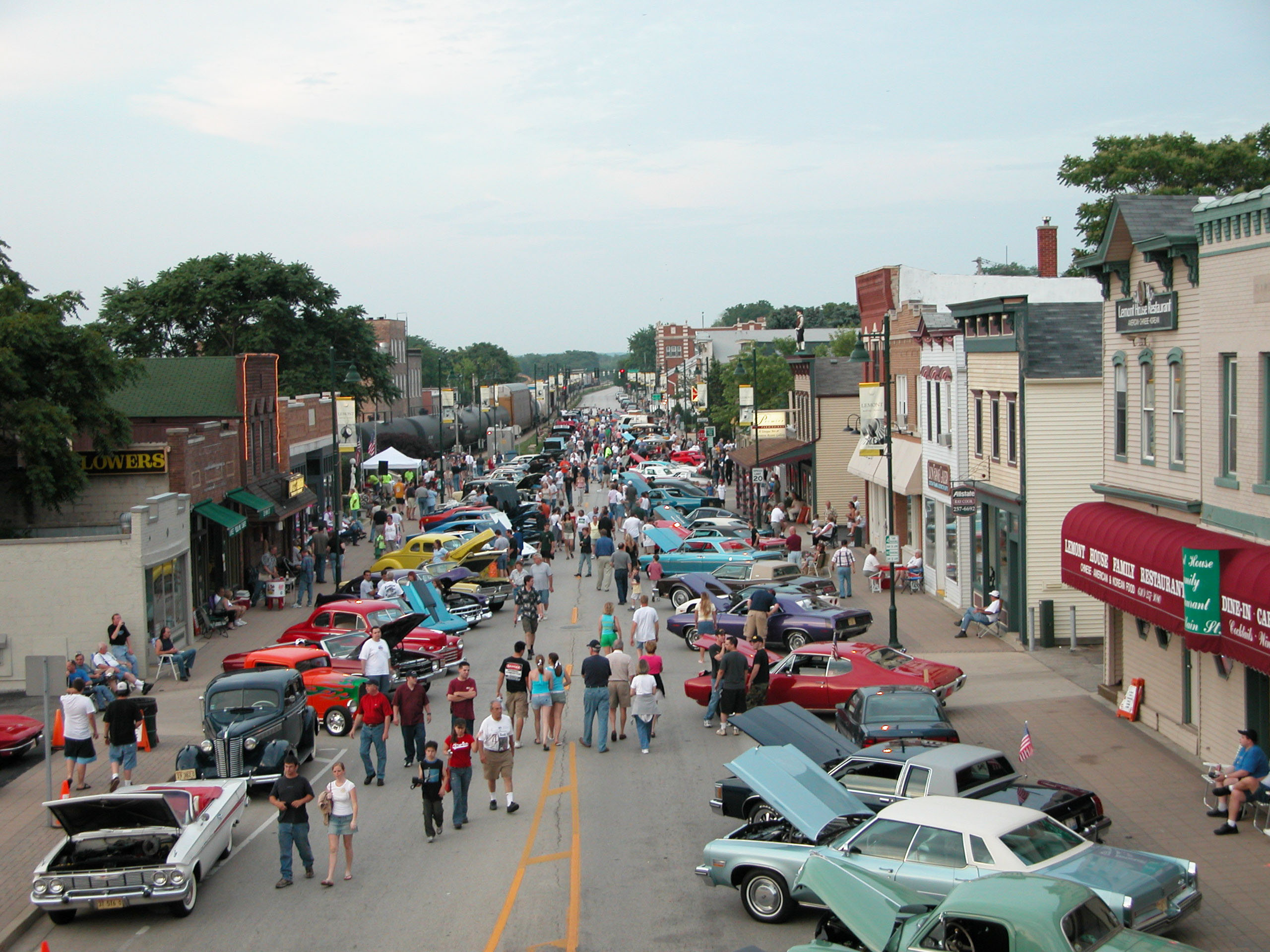 Cruise Nights are a weekly summer tradition in Lemont. Crowds come from around the area to admire classic cars in historic downtown Lemont.