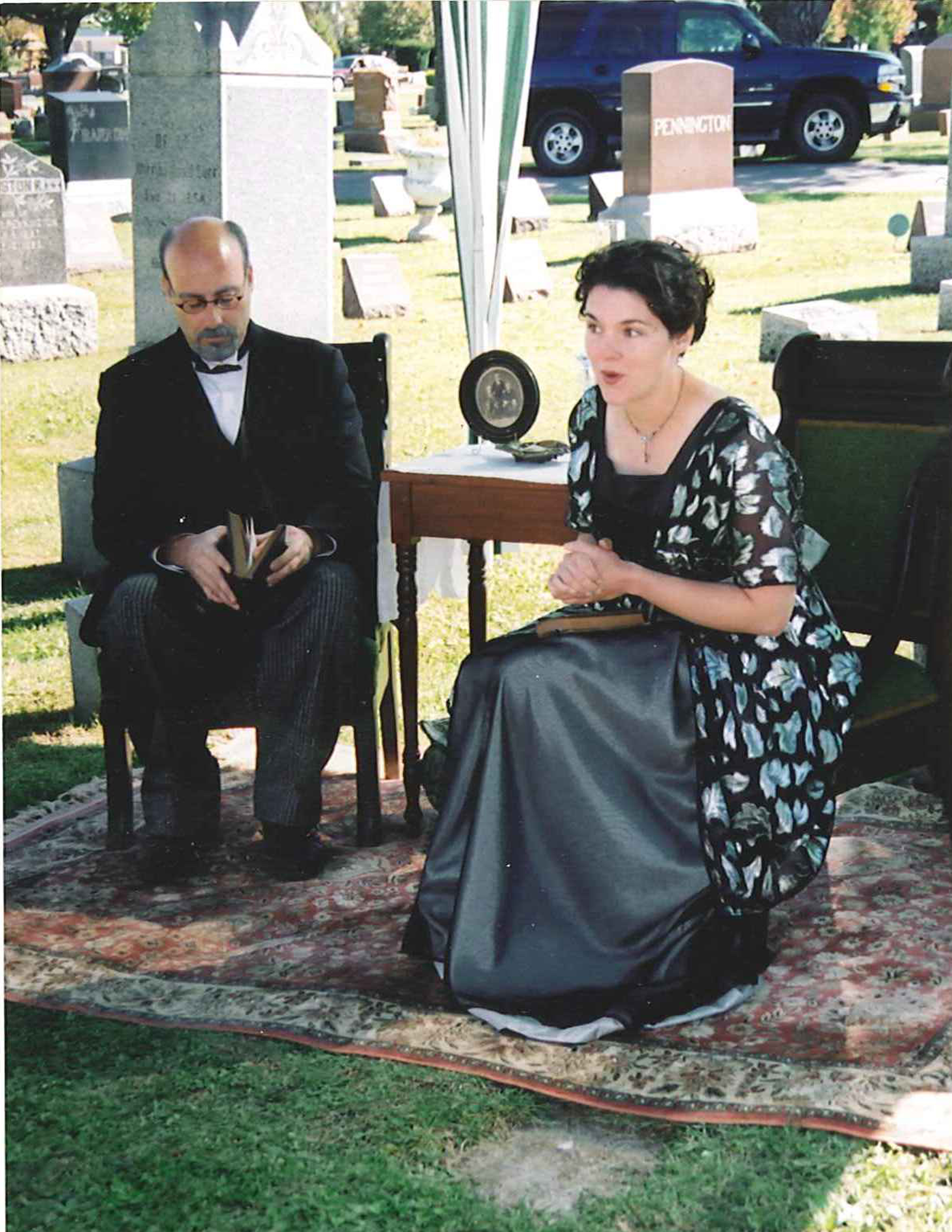 During the Plainfield Historical Society’s biennial Cemetery Walk, attendees visit several different gravesites to hear local residents, dressed as costumed actors, share stories researched by Historical Society members. 