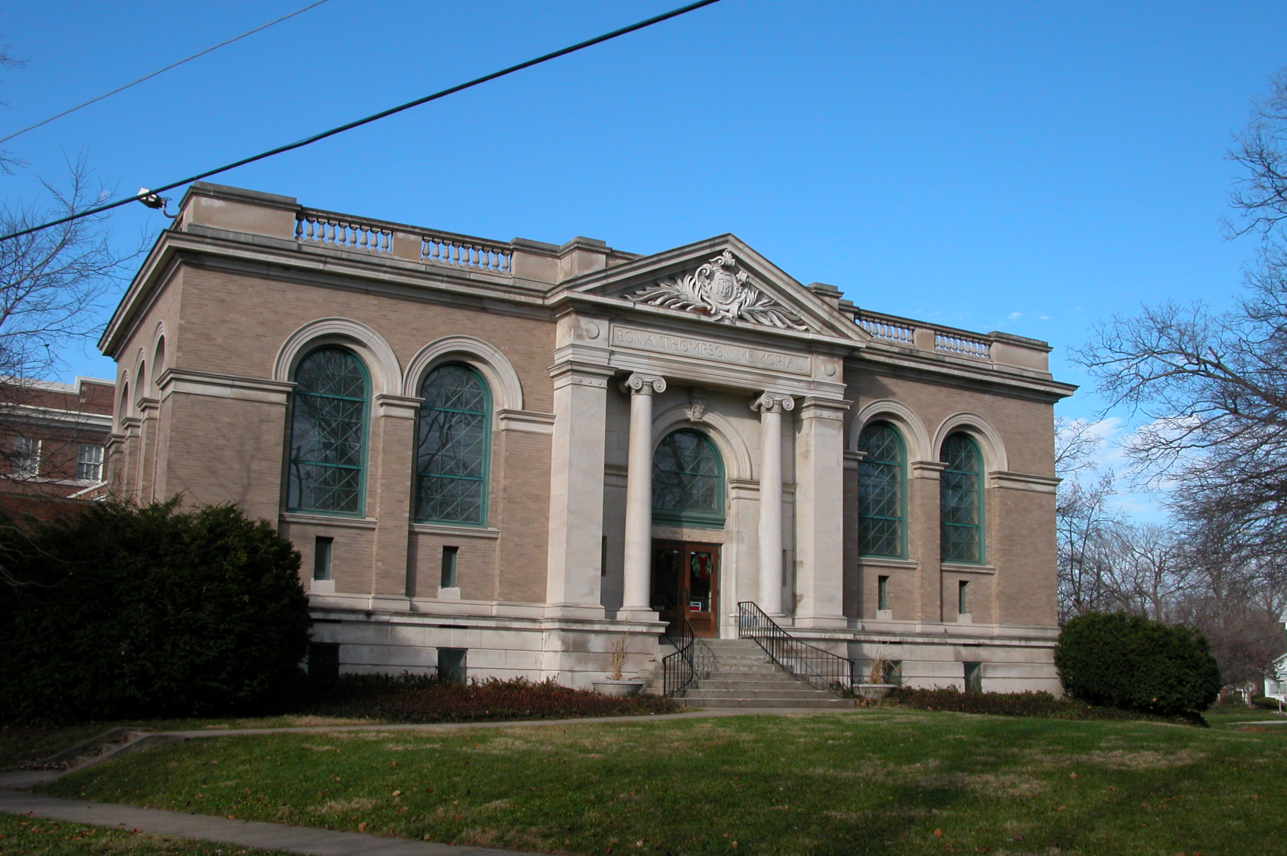 The Bona Thompson Memorial Center, originally part of the campus of Butler University, reopened in 2002 as a combined senior housing complex and community center.