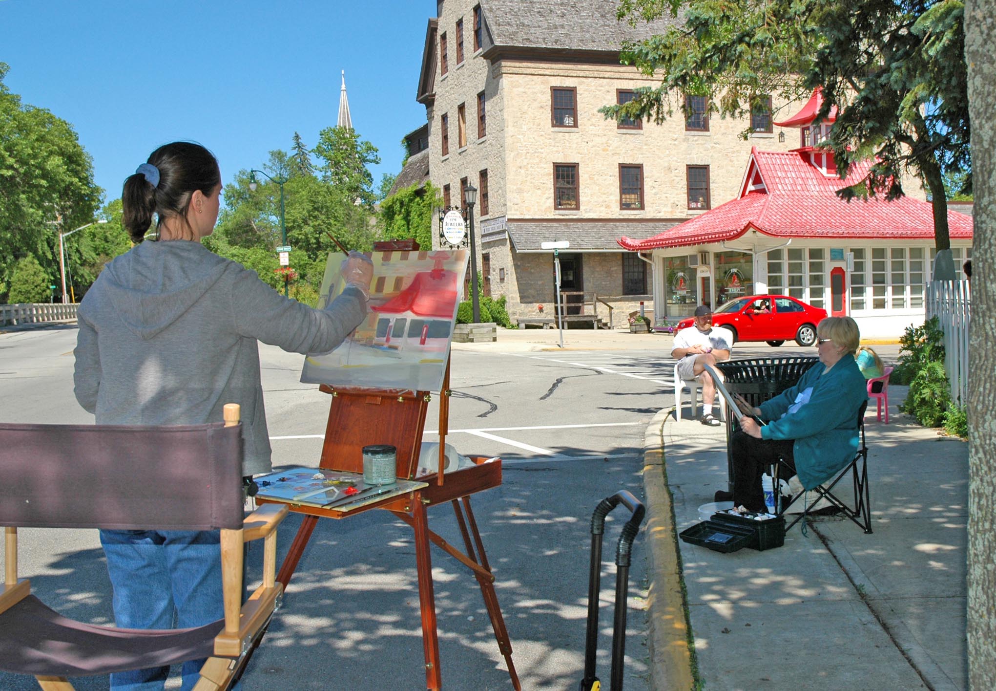 The diverse historic buildings of Cedarburg include in 1850s mill and a 1920s pagoda-inspired gas station.