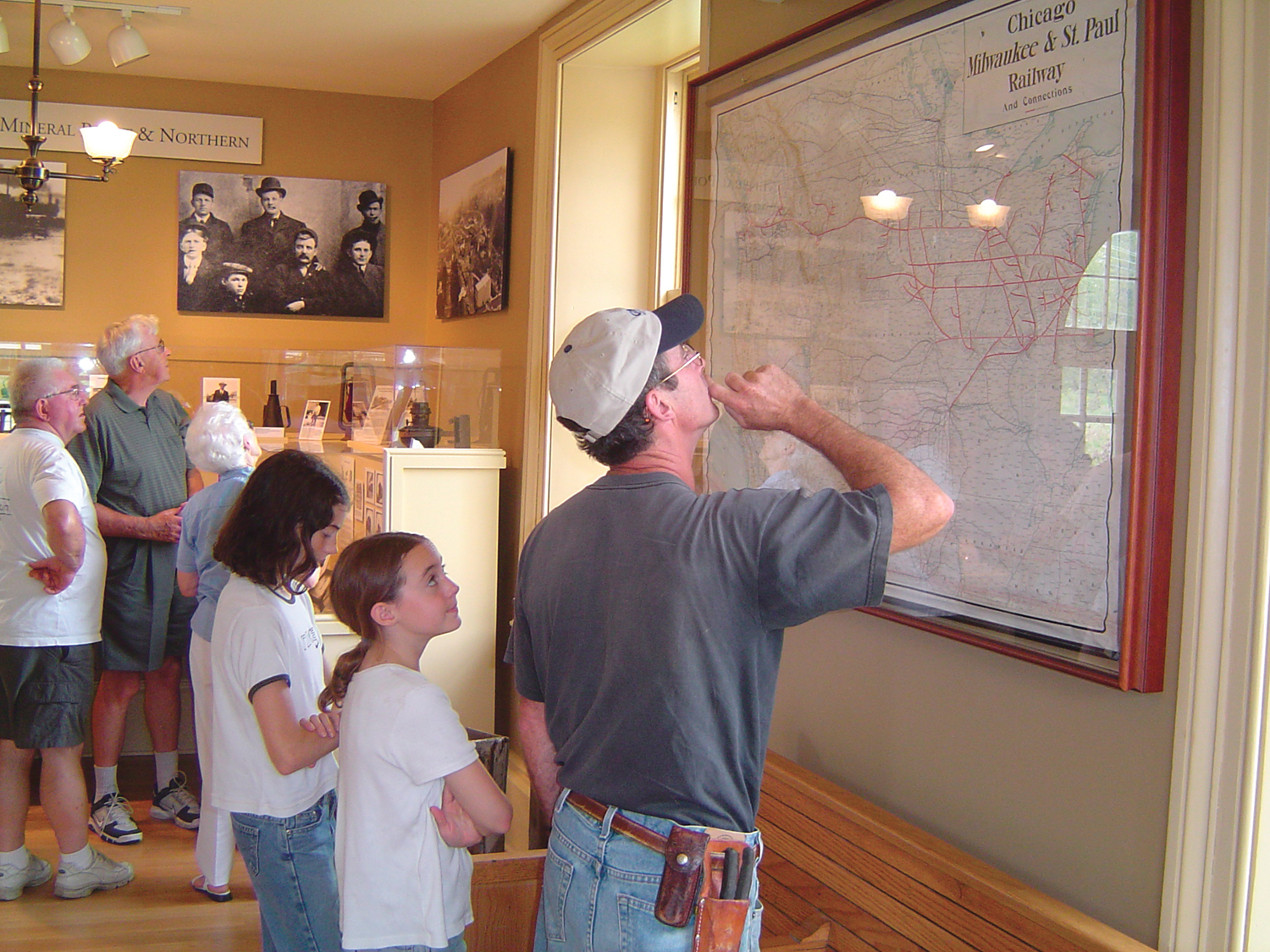 Visitors explore the Mineral Point Railroad Museum, the oldest standing depot in the state.