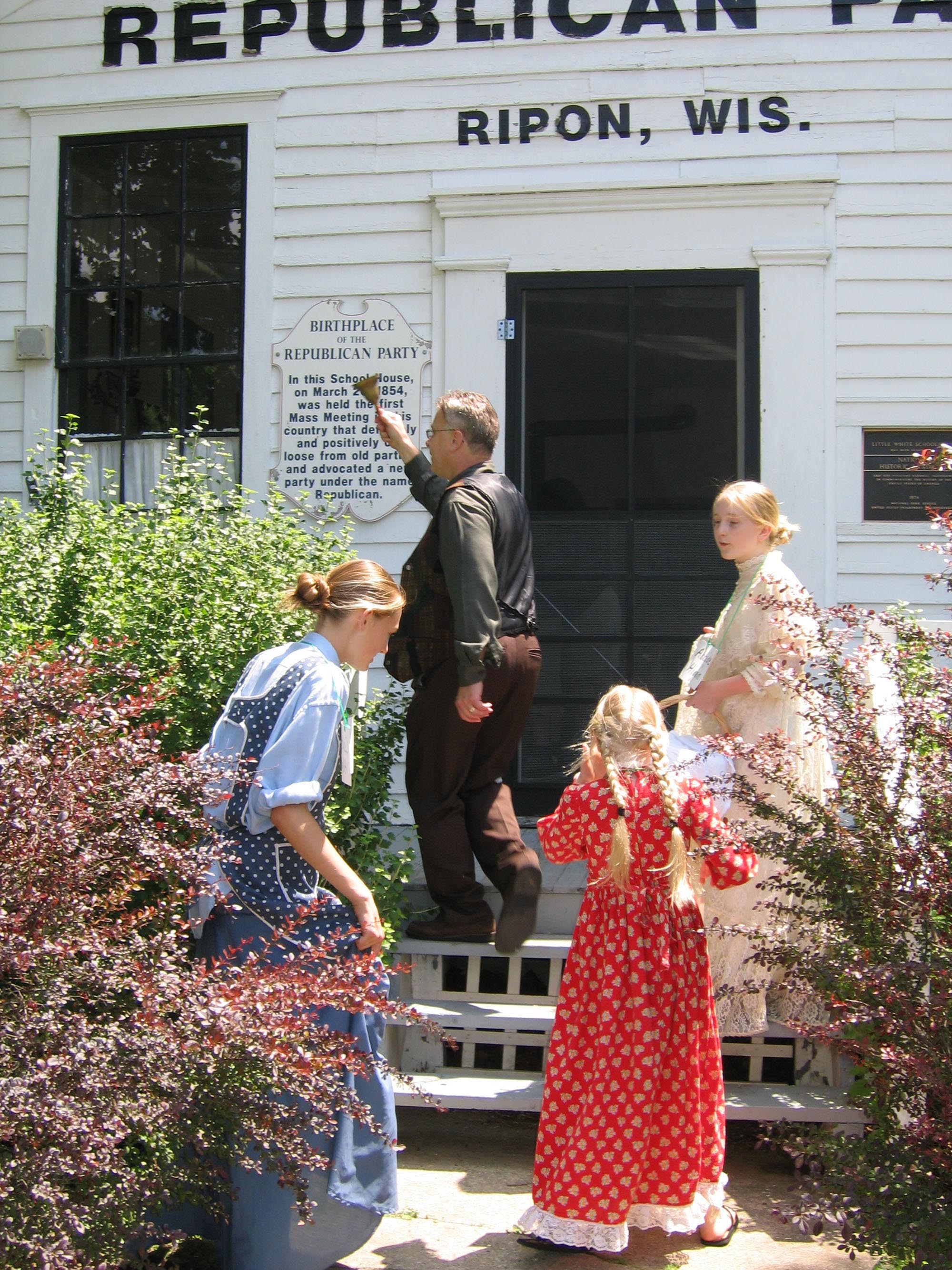 Ripon’s Little White Schoolhouse, a National Historic Landmark, hosted the first political meeting of the Republican Party.