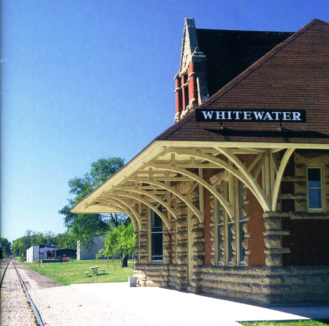 The 1890 train depot, home to Whitewater’s Historical Society Museum.