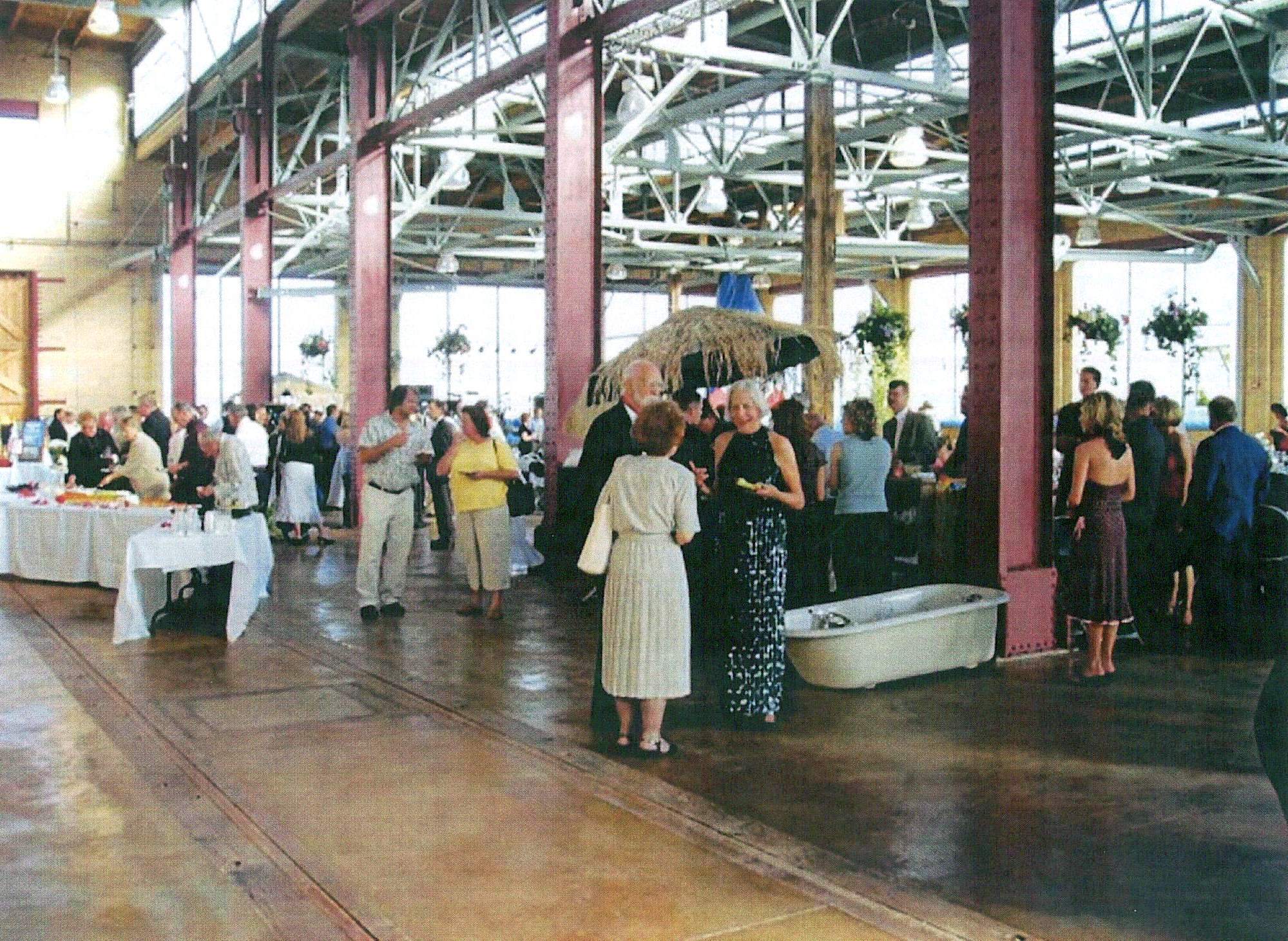 The restored Machine Shop at the historic Evanston Railroad Complex is used for public and private events.