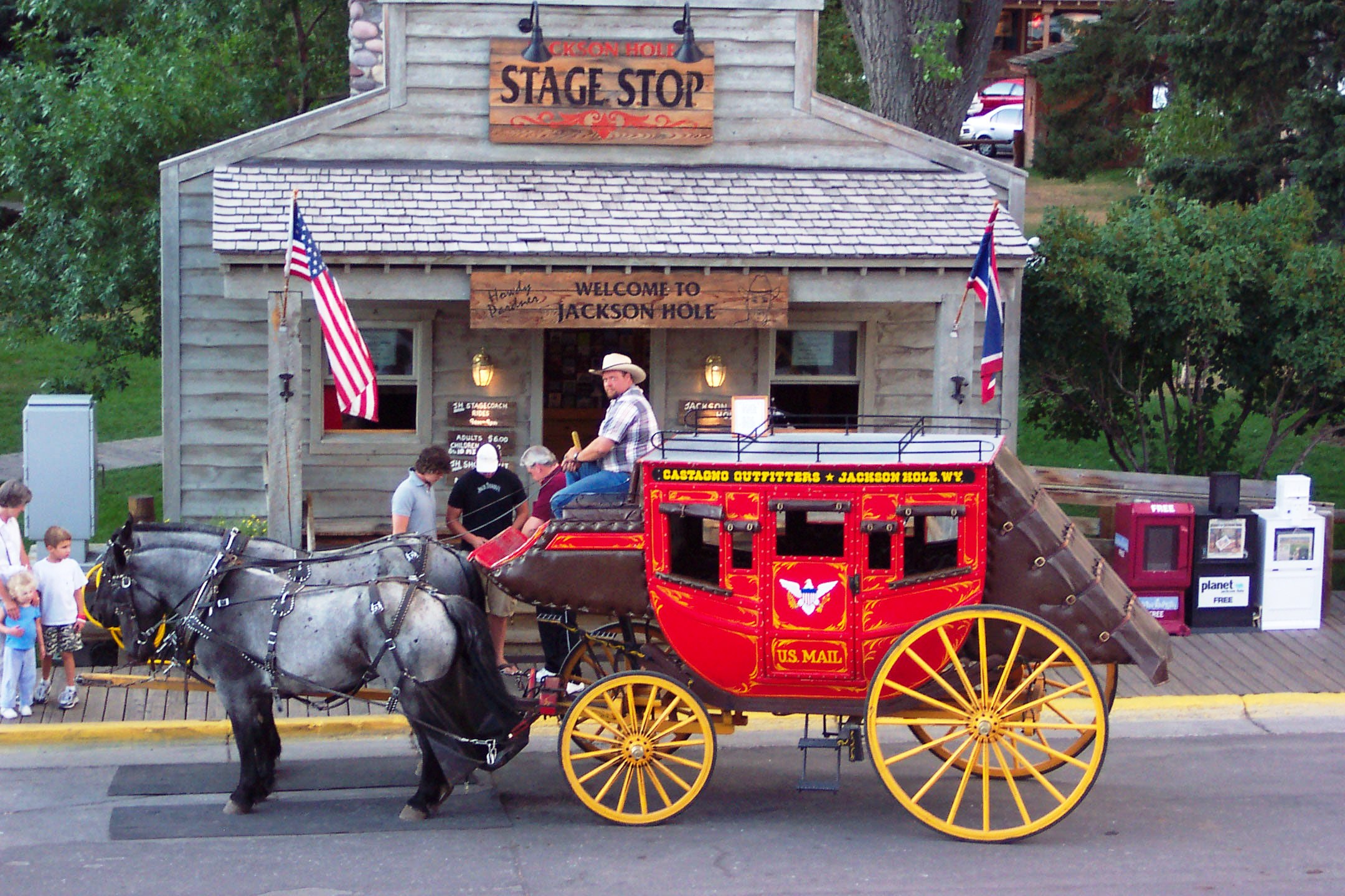 Stagecoach rides offer unique sightseeing in Jackson.