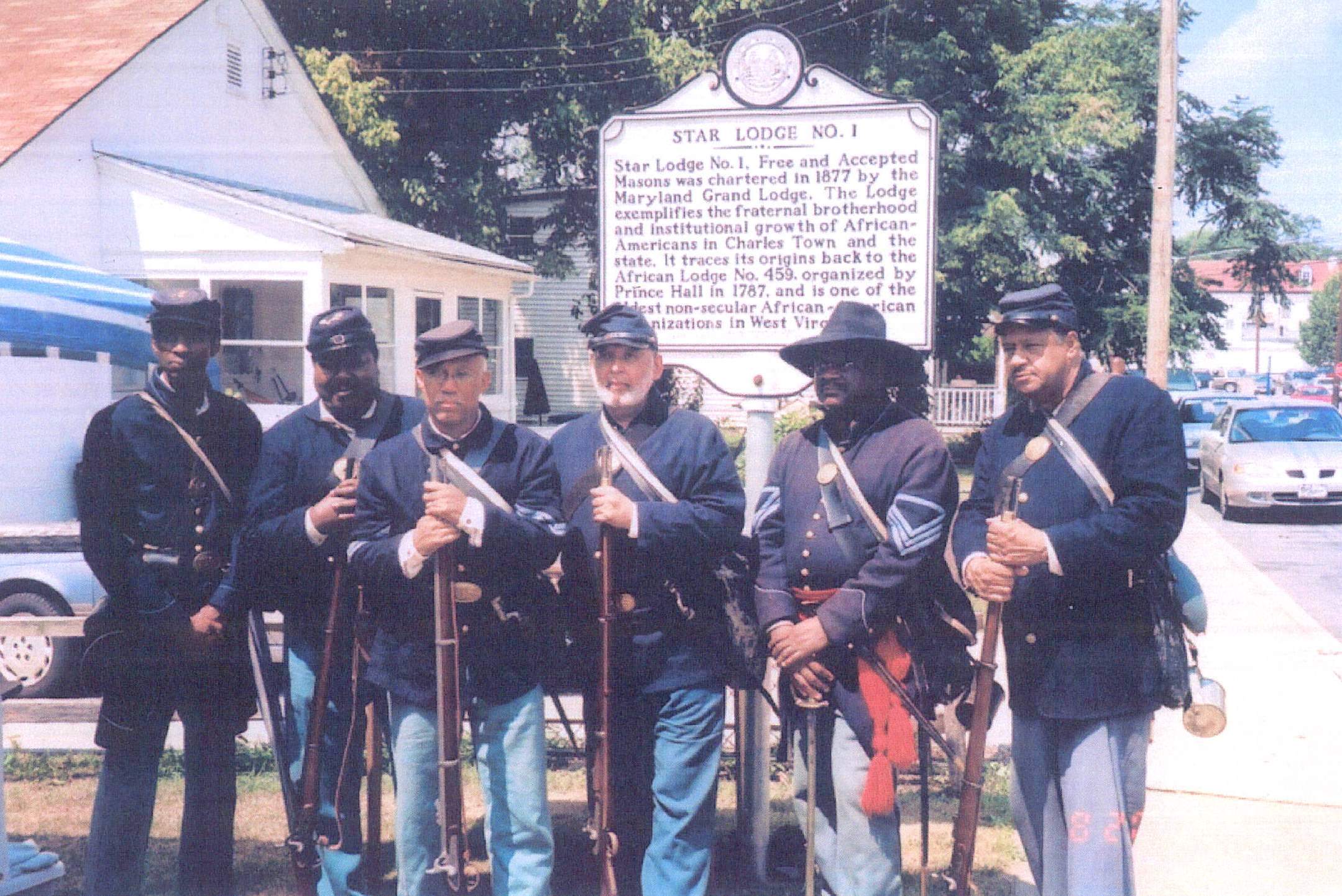 Civil War reenactors in Charles Town.