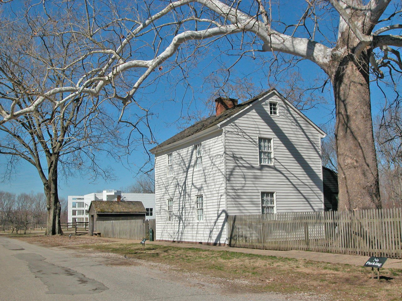 The 1822 Harmony Society House, one of the buildings that interprets the history of the town’s two founding utopian communities