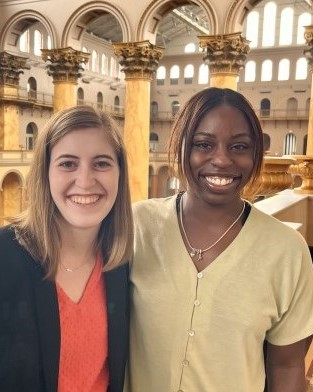 Two ACHP summer interns in the National Building Museum