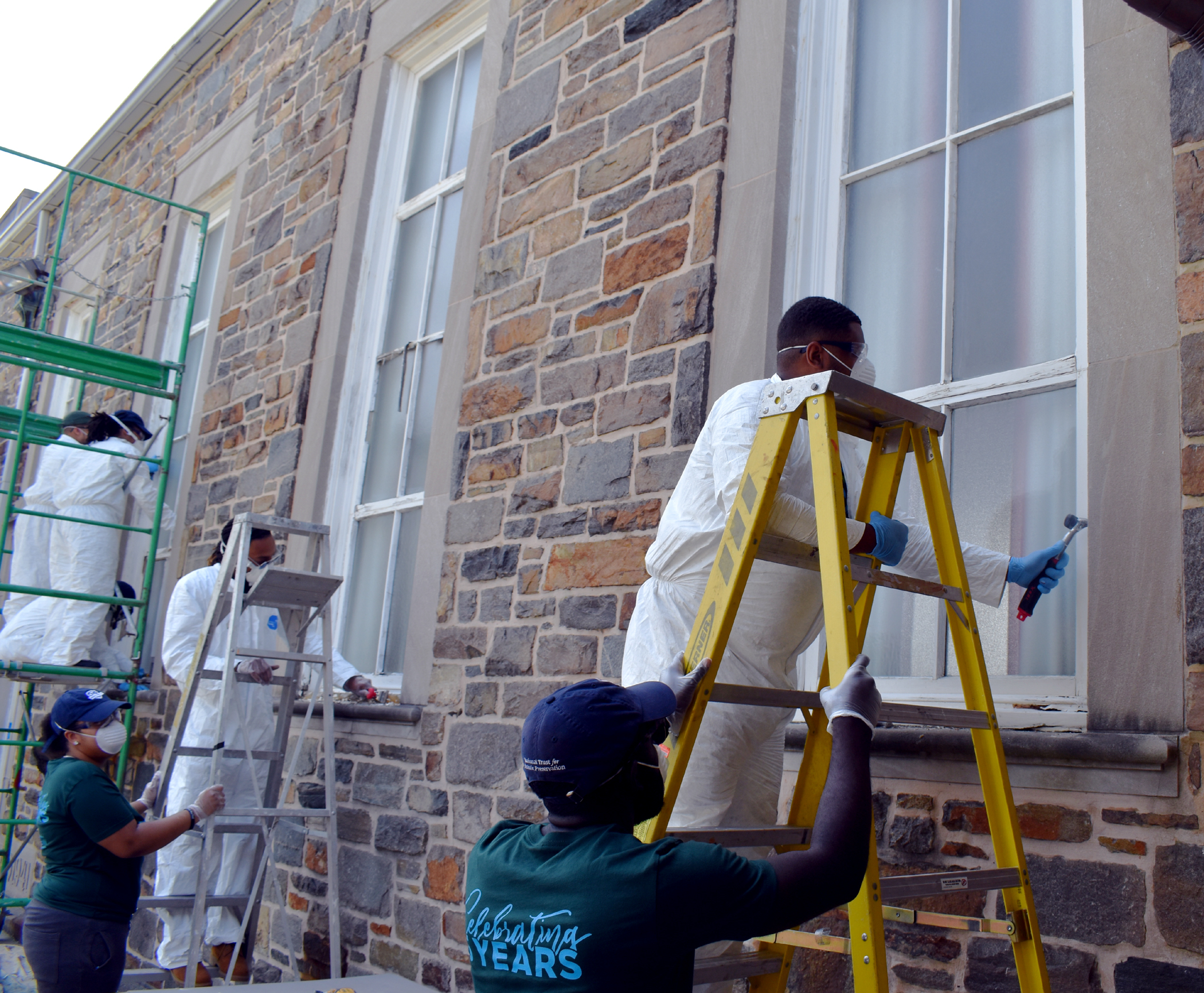 Morgan State University students work on the university chapel