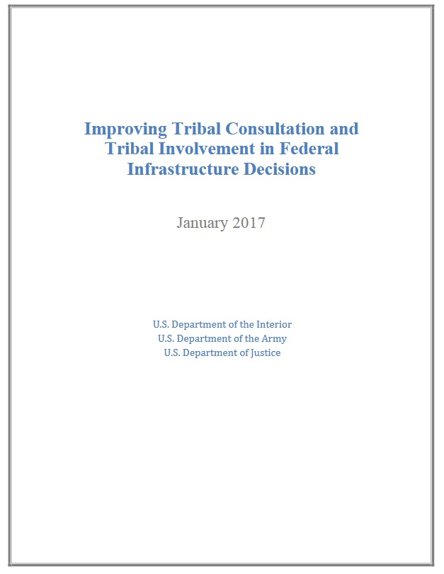 Image of the report tribal consultation report cover sheet