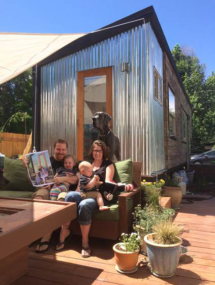 Photo of Miller Family and their tiny home
