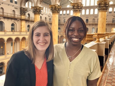 Two ACHP Chair's interns in the National Building Museum
