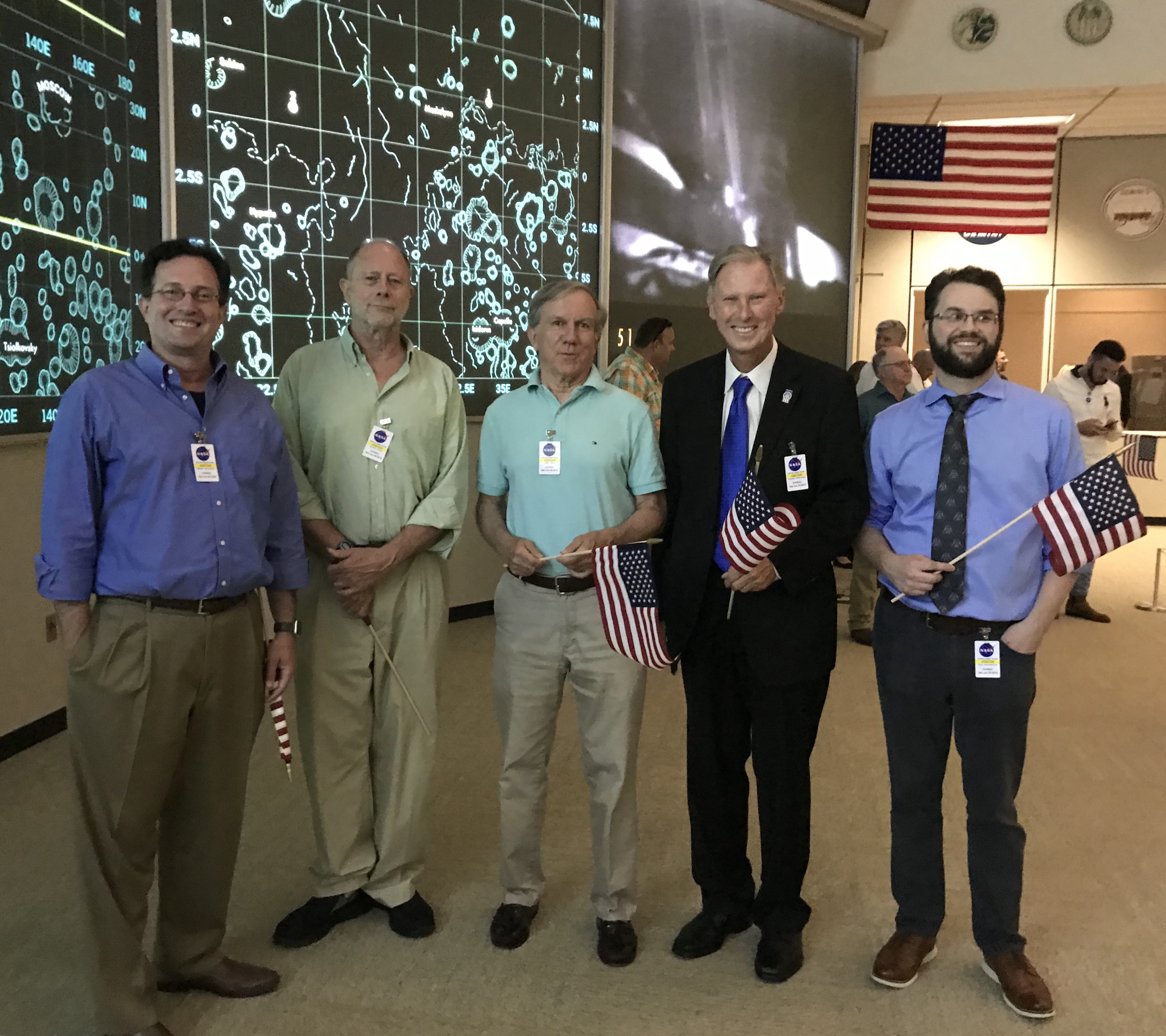 ACHP staff and Chairman Wayne Donaldson at Mission Control