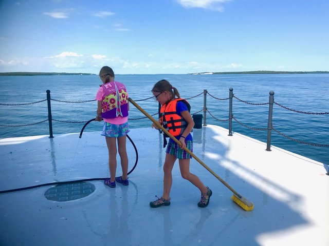 Volunteers at DeTour Reef Lighthouse