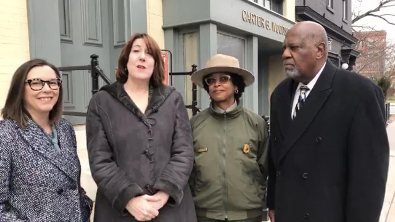 Chairman Aimee Jorjani, Lynne Richmond, Park Superintendent Tara Morrison, and ACHP Member Robert Stanton