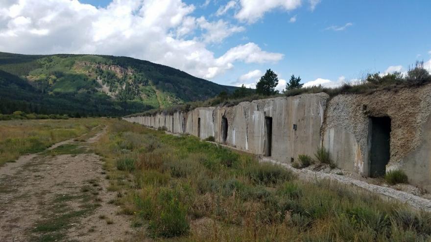 Camp Hale shooting range ammunition bunkers (Photo by Brenda Yankoviak, Continental Divide Trail Coalition)