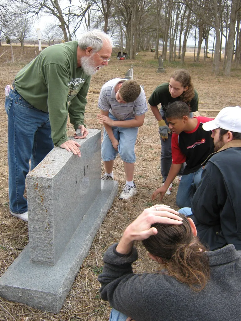 Hopewell Middle School students were among the volunteers working to preserve historic Union Hill Cemetery.