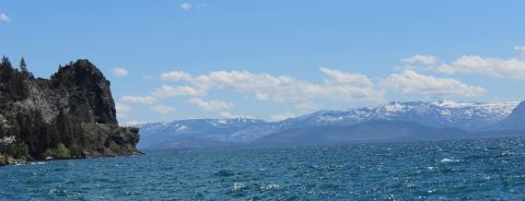 landscape view of Cave Rock, Lake Tahoe, Nevada