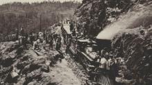 CHINESE IMMIGRANT LABORERS BUILDING THE TRANSCONTINENTAL RAILROAD 