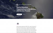 Native Hawaiian Organizations in the Section 106 Process 