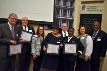 Paul Edmondson, Alex Beehler, Aimee Jorjani, Sammie Whiting-Ellis, Charlie Neel, Major General Donna Martin, Stephanie Nutt, and Robert Stanton