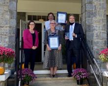 Chairman Jorjani with Awardees at Historic Ashe Hospital