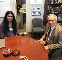 Intern Noor Amanullah with Vice Chairman Jordan Tannenbaum