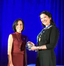 Chair Sara Bronin and Chelsea Rose, director of the Southern Oregon University Laboratory of Anthropology