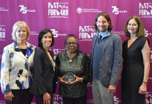 Martha Nelson, Board of Trustees Chair, National Trust for Historic Preservation; ACHP Chair Sara Bronin; Dr. Marvel Parker, Executive Director, Emmett Till and Mamie Till-Mobley Institute; Patrick Weems, Executive Director, Emmett Till Interpretive Center; Carol Quillen, President, National Trust for Historic Preservation