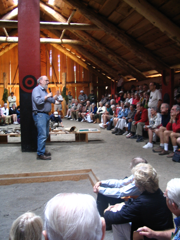 Dr. Ken Arnes gives a talk to visitors