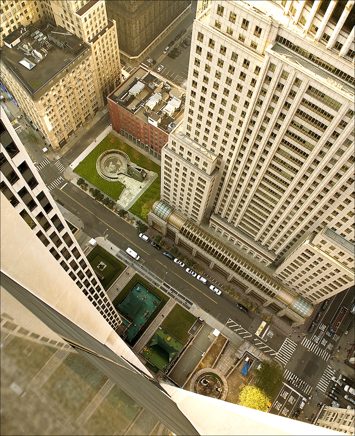 aerial view of African Burial Ground