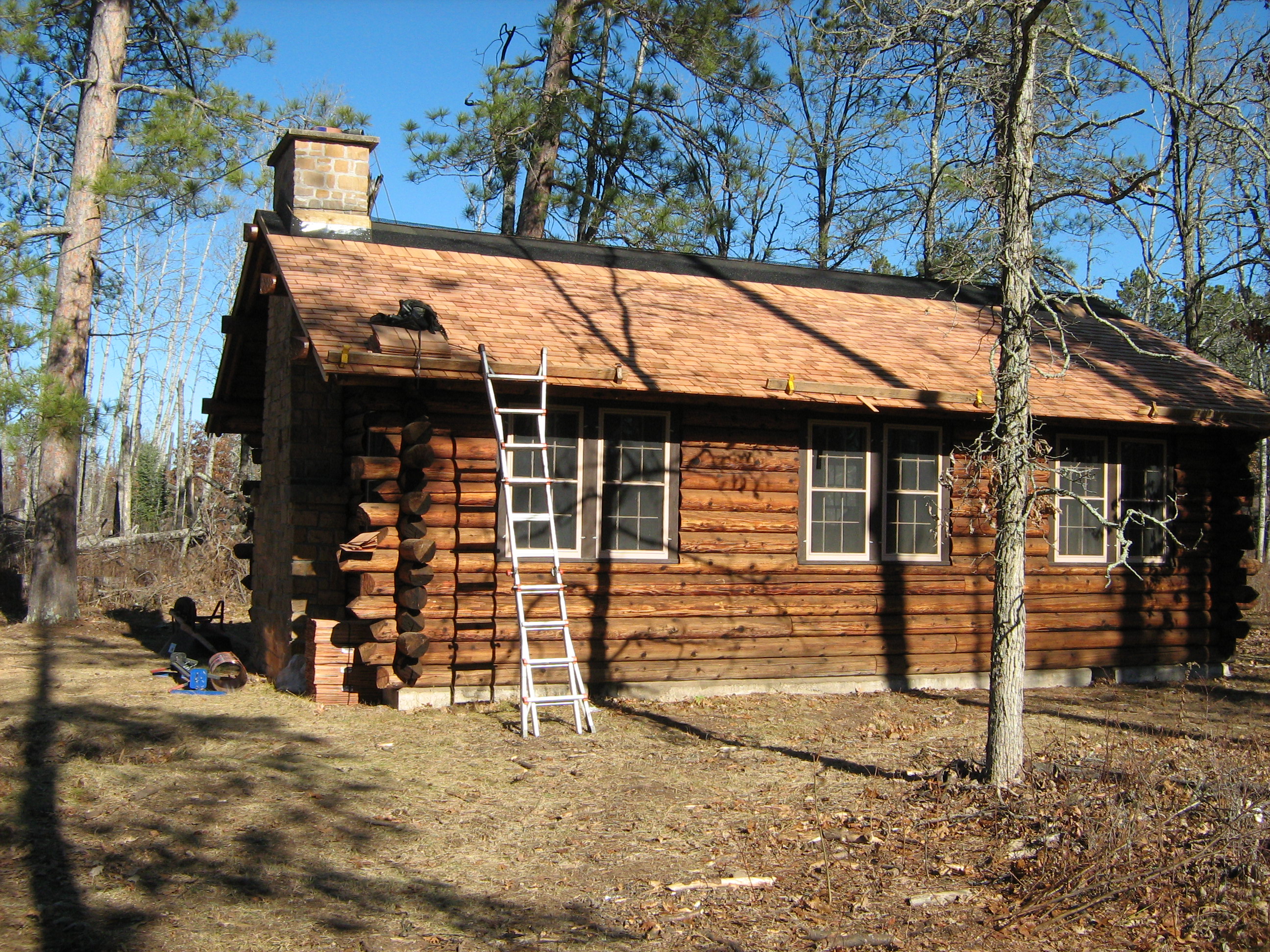 cabin under repair