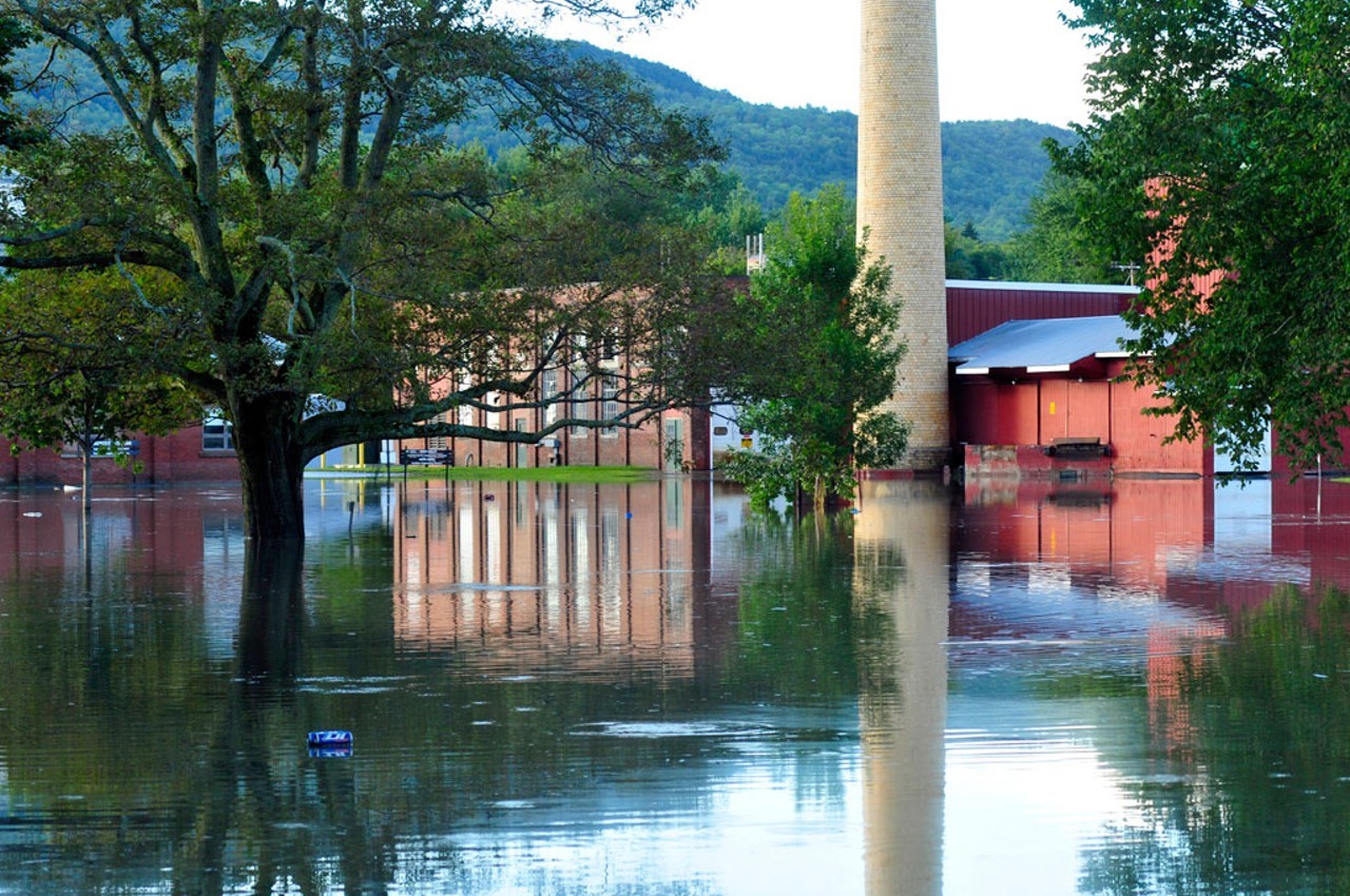 During the floods