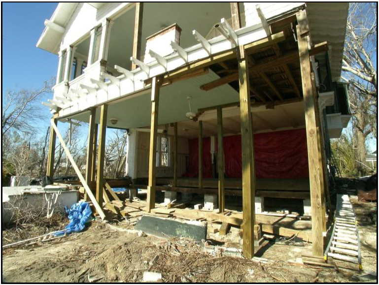 Schaeffer House after the hurricane hit