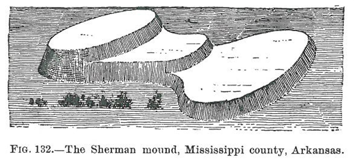 1881 illustration of the mound